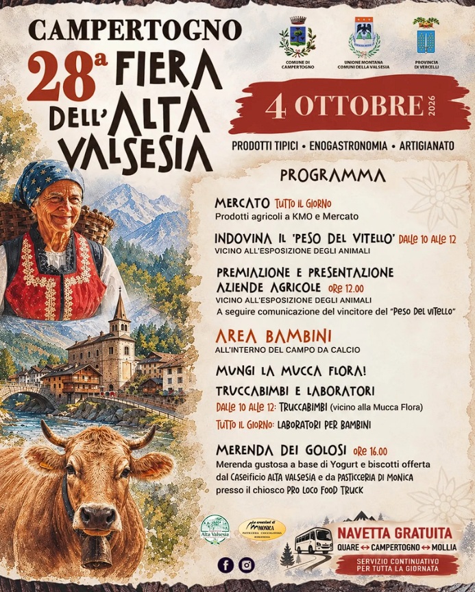 28° Fiera dell’Alta Valsesia 4 ottobre – Campertogno (VC)